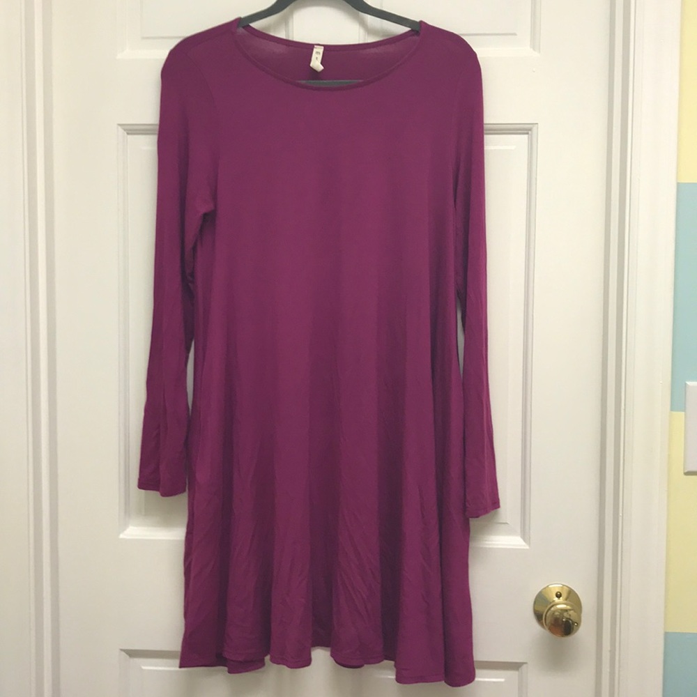 Boutique Magenta Long-sleeved Dress
